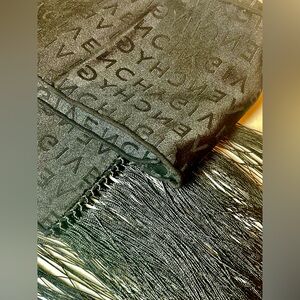 NEW Givenchy Silk Logo-Jacquard Fringe Scarf Made in Italy